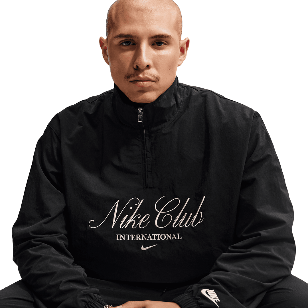 Nike Club Half-Zip Jacket - 'Black/Sanddrift' IO4160-010