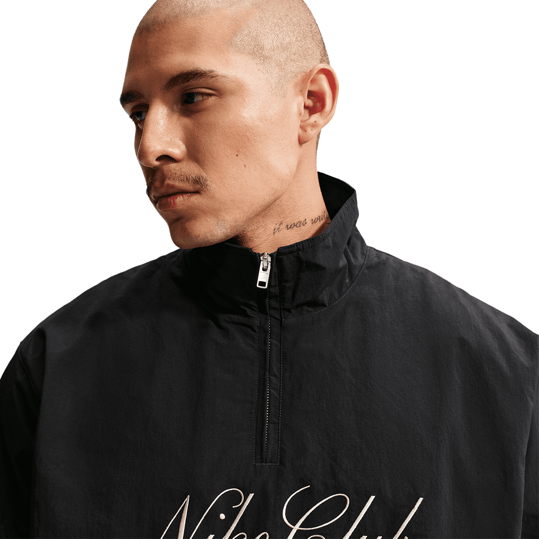 Nike Club Half-Zip Jacket - 'Black/Sanddrift' IO4160-010