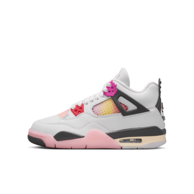 GS Air Jordan 4 - 'Off White/Fire Pink/Anthracite' IO2361-100