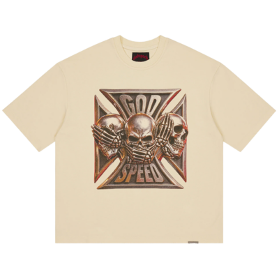 Godspeed Omerta Tee - 'Bone' Omerta-T-Shirt-Bone