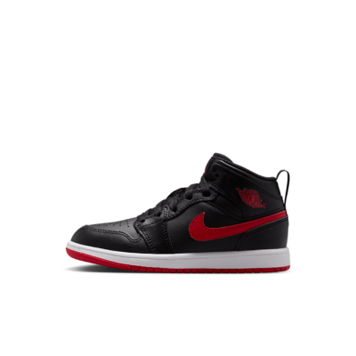 PS Air Jordan 1 Mid - 'Black/University Red' DQ8424-005