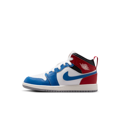 PS Air Jordan 1 Mid - 'True Blue/Summit White' DQ8424-406