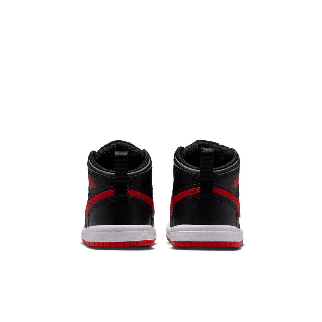 TD Air Jordan 1 Mid - 'Black/University Red' DQ8425-005