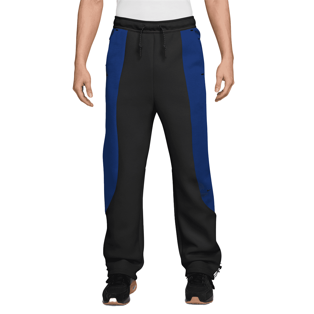 Nike Tech Color-Block Open-Hem Fleece Pant - 'Black/Old Royal'
