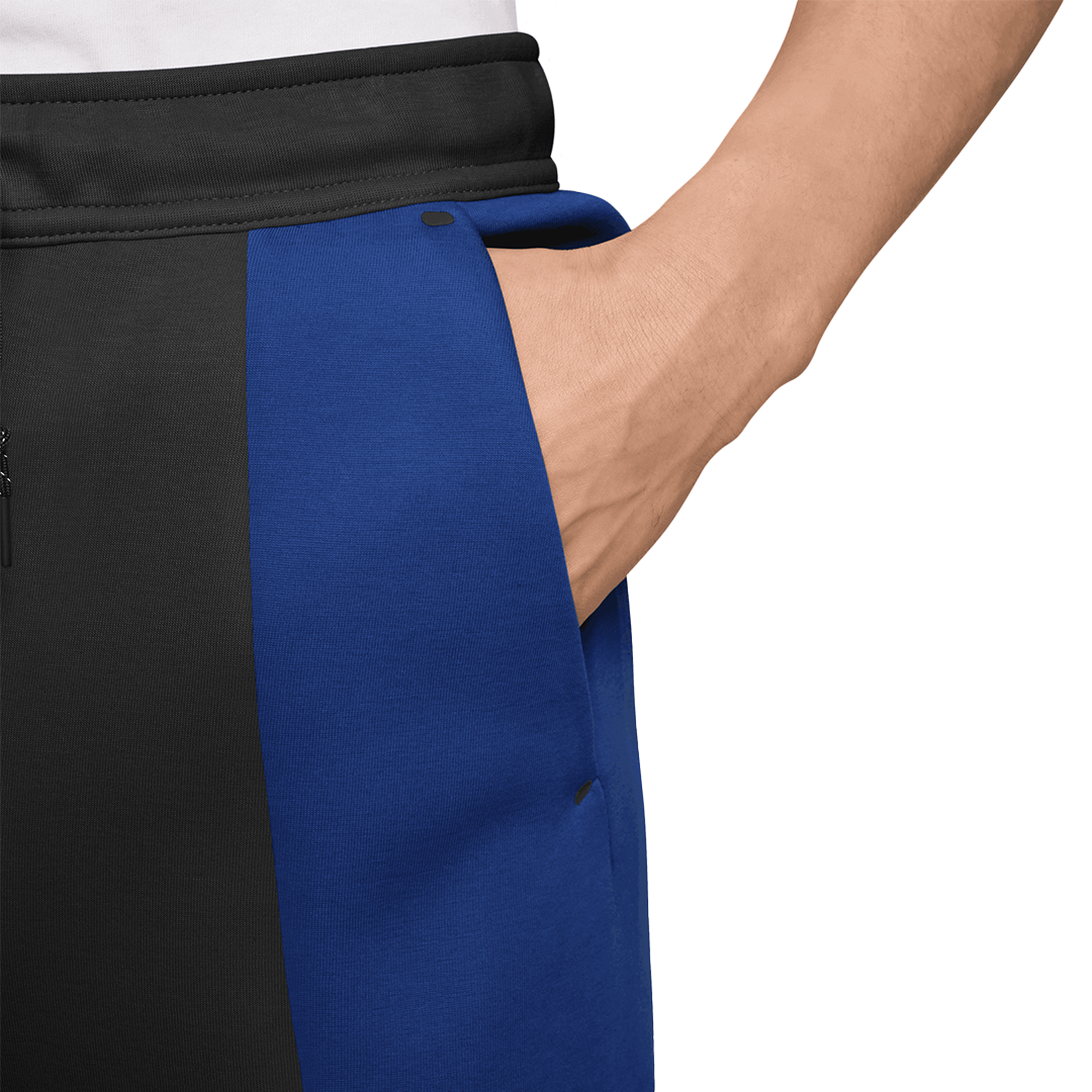Nike Tech Color-Block Open-Hem Fleece Pant - 'Black/Old Royal'