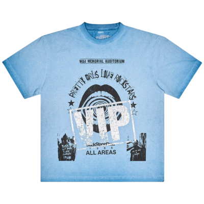 Keep Out Fake Love Grungy Tee - 'Blue Hazel Oil Wash' KOFL34-10143