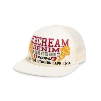 Icecream Check List Snapback Hat - 'Antique White' 461-4801
