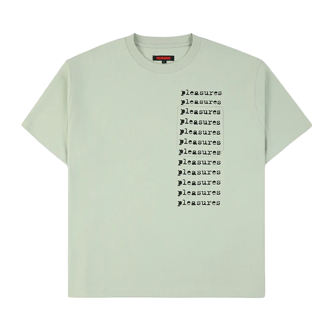 Pleasures Slip Pocket Tee - 'Sage' P26SU022