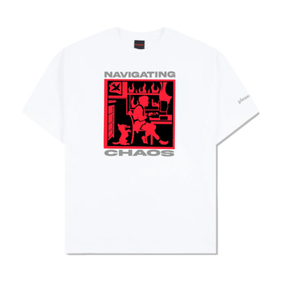 Pleasures Navigate Tee - 'White' P26SU041